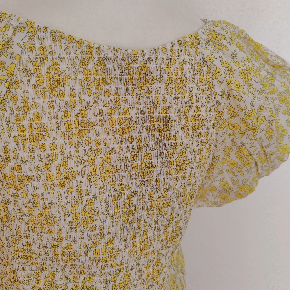 J.Crew Fitted Puff-Sleeve Top In Liberty Chapel Fabric
